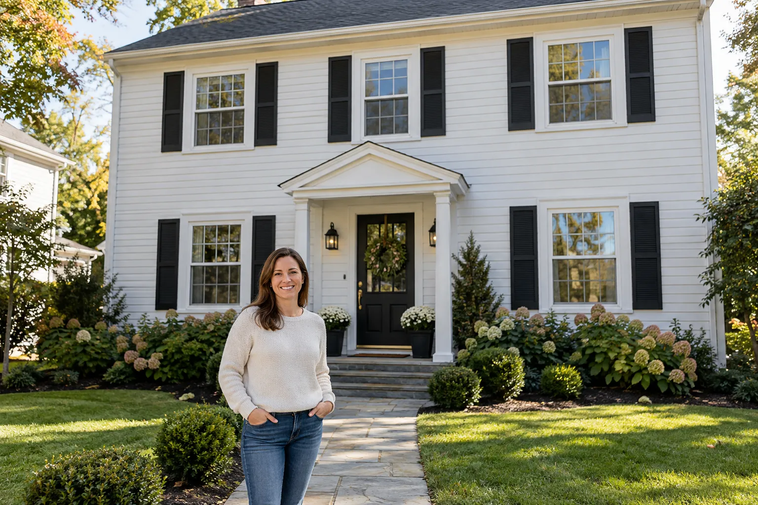 A bright, newly replaced window on a colonial home in the Annapolis area